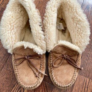 UGG Alena 1004806 Chestnut Brown Suede Hi-Top Moccasin Slippers Women's Size 7